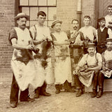 Stunning c. 1880s-90s Shoe Makers Occupational Mounted Albumen Photo, Photographer AE Alden, Boston