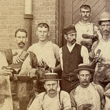 Stunning c. 1880s-90s Shoe Makers Occupational Mounted Albumen Photo, Photographer AE Alden, Boston