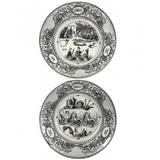 Pair of 19th Century French Rebus Plates with Solutions on Reverse