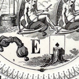 Pair of 19th Century French Rebus Plates with Solutions on Reverse