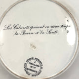 Pair of 19th Century French Rebus Plates with Solutions on Reverse