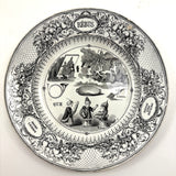 Pair of 19th Century French Rebus Plates with Solutions on Reverse