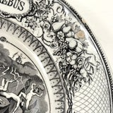 Pair of 19th Century French Rebus Plates with Solutions on Reverse