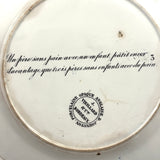 Pair of 19th Century French Rebus Plates with Solutions on Reverse