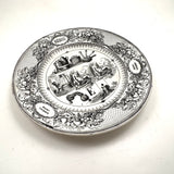 Pair of 19th Century French Rebus Plates with Solutions on Reverse