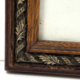 Lush Victorian Sea Moss Composition with Cut Paper Urn, Mid 19th Century, Period Oak Frame