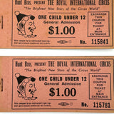 Hunt Brothers c. 1950s-60s Circus Tickets! Lot of 4 Books of Ten