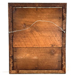 Victorian Sea Moss Composition with Cut Paper Horn, Mid 19th Century, Period Oak Frame