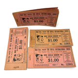 Hunt Brothers c. 1950s-60s Circus Tickets! Lot of 4 Books of Ten