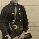 Man with Knife and Rifle, Dog with Head Turned, Large Paper Print Photo