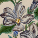 Bellflowers, Lovely 1872 Floral Watercolor Signed Marian Marcelin