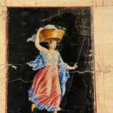 Baccante dell'Ercolano, Much Handled 19th Century Italian Grand Tour Watercolor