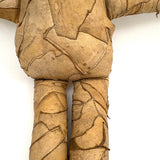 Wild Hand-sewn Leather Piecework Large, Headless Doll Body with Open Arms!