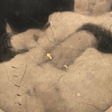 Soulful Looking Woman with Lace Collar, Gold Jewelry and Child, 19th C. Full Plate Folk Art Tintype