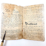 SOLD C. Mid 19th Century German Manuscript Devotional with Fraktur Lettering and Amazing Drawings