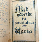 SOLD C. Mid 19th Century German Manuscript Devotional with Fraktur Lettering and Amazing Drawings
