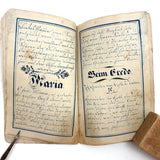 SOLD C. Mid 19th Century German Manuscript Devotional with Fraktur Lettering and Amazing Drawings