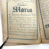 SOLD C. Mid 19th Century German Manuscript Devotional with Fraktur Lettering and Amazing Drawings
