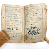 SOLD C. Mid 19th Century German Manuscript Devotional with Fraktur Lettering and Amazing Drawings