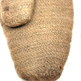 SOLD Very Tender, Densely Knit, Heavy Wool Presumed Antique Swedish Child's Mittens with Embroidery and Fringe