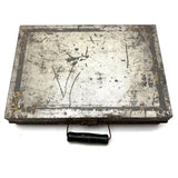 Patina-Full 19th Century Tin Fold Out Painter's Box, As Found (with Brushes and Ballantine Bottle Opener)