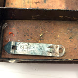 Patina-Full 19th Century Tin Fold Out Painter's Box, As Found (with Brushes and Ballantine Bottle Opener)
