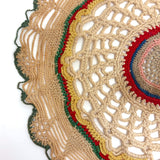 SOLD Spiderweb-like Old Hand Crocheted Doily in Excellent Palette