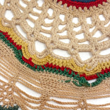 SOLD Spiderweb-like Old Hand Crocheted Doily in Excellent Palette