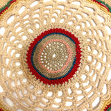 SOLD Spiderweb-like Old Hand Crocheted Doily in Excellent Palette