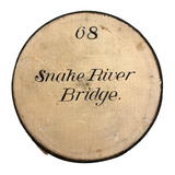 Set of Three Hand-lettered Paper over Cardboard Tube Ends from Architectural Drawing Sets