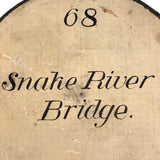 Set of Three Hand-lettered Paper over Cardboard Tube Ends from Architectural Drawing Sets