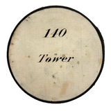 Set of Three Hand-lettered Paper over Cardboard Tube Ends from Architectural Drawing Sets