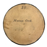 Set of Three Hand-lettered Paper over Cardboard Tube Ends from Architectural Drawing Sets