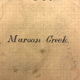 Set of Three Hand-lettered Paper over Cardboard Tube Ends from Architectural Drawing Sets