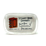 Stuart Brothers, Philadelphia Blank Book Ledgers Antique Advertising Paperweight