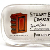Stuart Brothers, Philadelphia Blank Book Ledgers Antique Advertising Paperweight