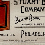Stuart Brothers, Philadelphia Blank Book Ledgers Antique Advertising Paperweight