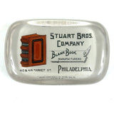 Stuart Brothers, Philadelphia Blank Book Ledgers Antique Advertising Paperweight