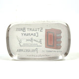 Stuart Brothers, Philadelphia Blank Book Ledgers Antique Advertising Paperweight