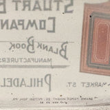 Stuart Brothers, Philadelphia Blank Book Ledgers Antique Advertising Paperweight