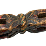 Extra Fancy 19th Century Double Ball in Cage  (Presumed Weaving Shuttle) Whimsy in Original Polychrome #1