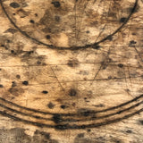 Gorgeous Mid 19th Century New England Lathe Turned Round Dough/Bread Board with Marble-like Surface