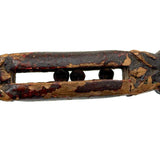 Extra Fancy 19th Century Double Ball in Cage  (Presumed Weaving Shuttle) Whimsy in Original Polychrome #1