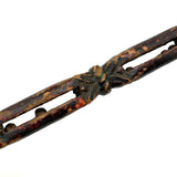 Extra Fancy 19th Century Double Ball in Cage  (Presumed Weaving Shuttle) Whimsy in Original Polychrome #1