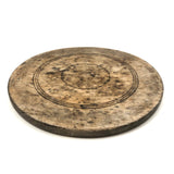 Gorgeous Mid 19th Century New England Lathe Turned Round Dough/Bread Board with Marble-like Surface