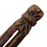 Extra Fancy 19th Century Double Ball in Cage  (Presumed Weaving Shuttle) Whimsy in Original Polychrome #1