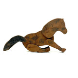 Super Sweet, Very Naive Old Spotted, Jointed Wooden Toy Horse