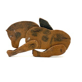 Super Sweet, Very Naive Old Spotted, Jointed Wooden Toy Horse