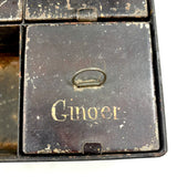 C. 1880s Spice Box with Hand-lettered--and Spice Filled!--Tin Canisters