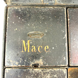 C. 1880s Spice Box with Hand-lettered--and Spice Filled!--Tin Canisters